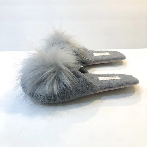 Arlotta Cashmere Pom Slide Slippers