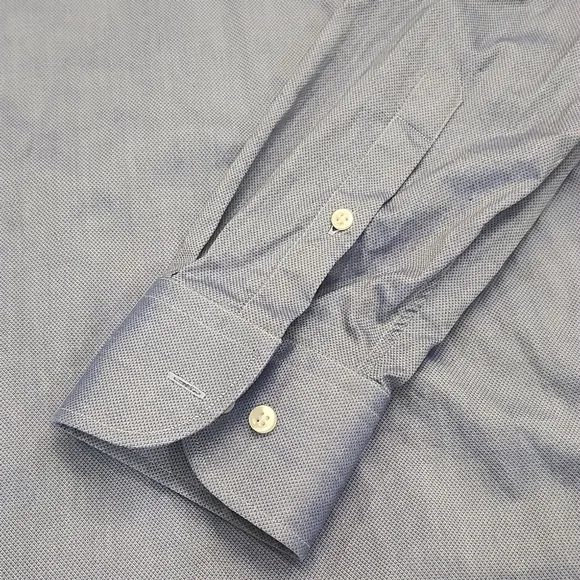 Armani Collezioni Luxury Men's Blue XL Button Up Dress Shirt