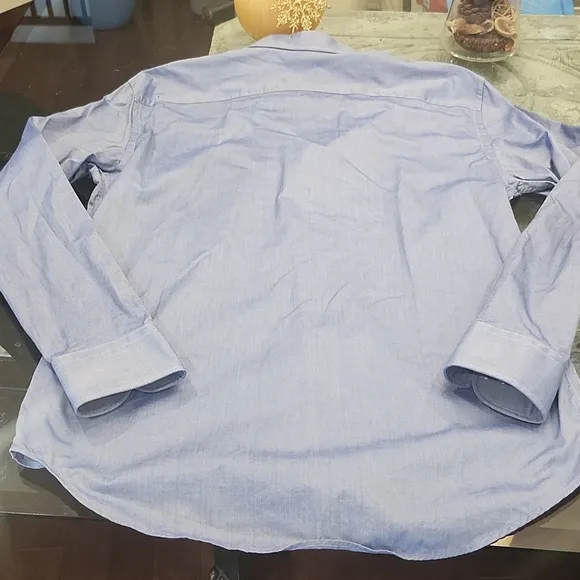Armani Collezioni Luxury Men's Blue XL Button Up Dress Shirt