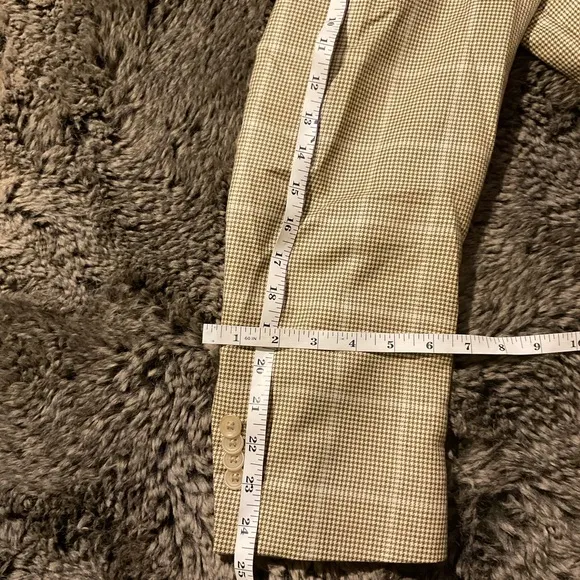 Arnold Brant Men’s 100% Cashmere Sport Coat Shepherd's Check 42R Long Sleeves
