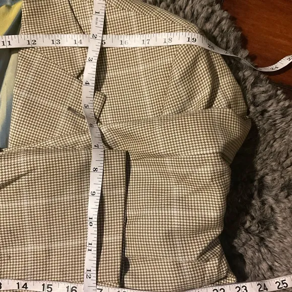 Arnold Brant Men’s 100% Cashmere Sport Coat Shepherd's Check 42R Long Sleeves