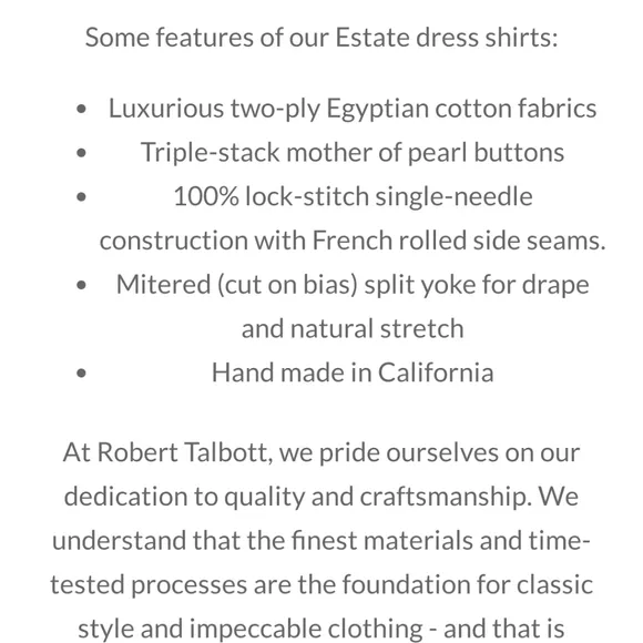 AS NEW Robert Talbott Blue Striped Dress Shirt Classic Designer Pearl Summer