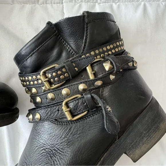 Ash Tatum Destroy Black Leather Boots