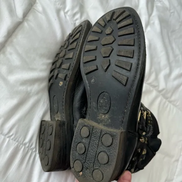 Ash Tatum Destroy Black Leather Boots