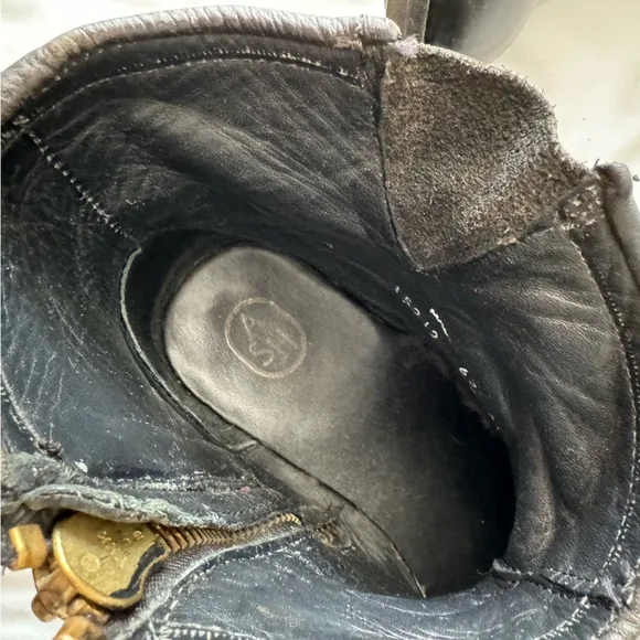 Ash Tatum Destroy Black Leather Boots