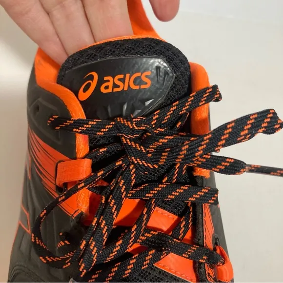 ASICS Blast FF Men's Indoor Shoes Badminton Volleyball Black Orange 1071A002-001