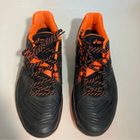 ASICS Blast FF Men's Indoor Shoes Badminton Volleyball Black Orange 1071A002-001