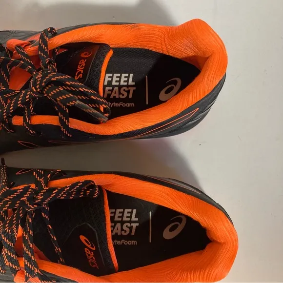 ASICS Blast FF Men's Indoor Shoes Badminton Volleyball Black Orange 1071A002-001