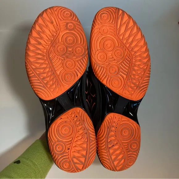ASICS Blast FF Men's Indoor Shoes Badminton Volleyball Black Orange 1071A002-001