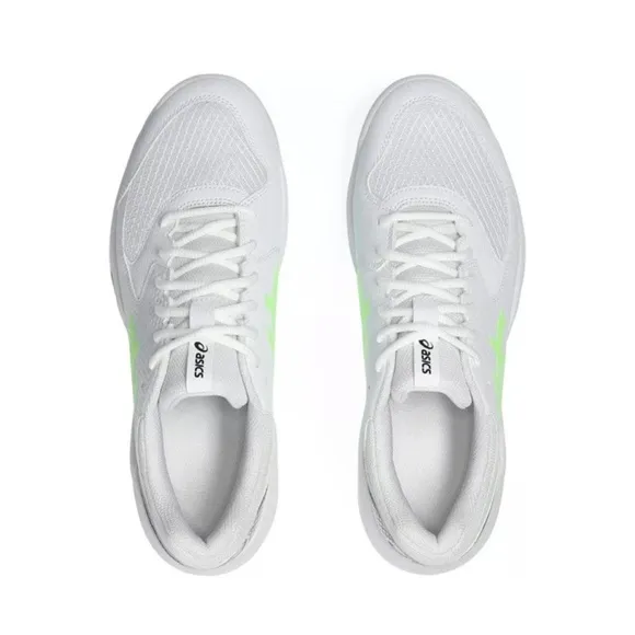 Asics Gel Dedicate 8 Pickleball Court Shoes White/Lime 1041A409-101 Men Size 12