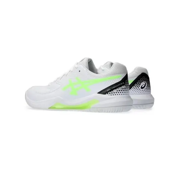Asics Gel Dedicate 8 Pickleball Court Shoes White/Lime 1041A409-101 Men Size 12