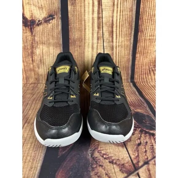 ASICS GEL Rocket 10 Indoor Volleyball Shoes Men's 14 Black Gold Indoor Gym