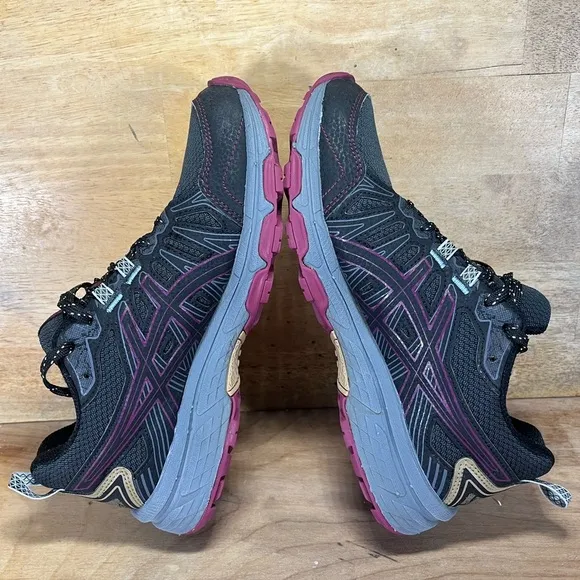 Asics Gel Venture 7 Womens Size 7 Trail Running Shoes Sneakers Gray Purple