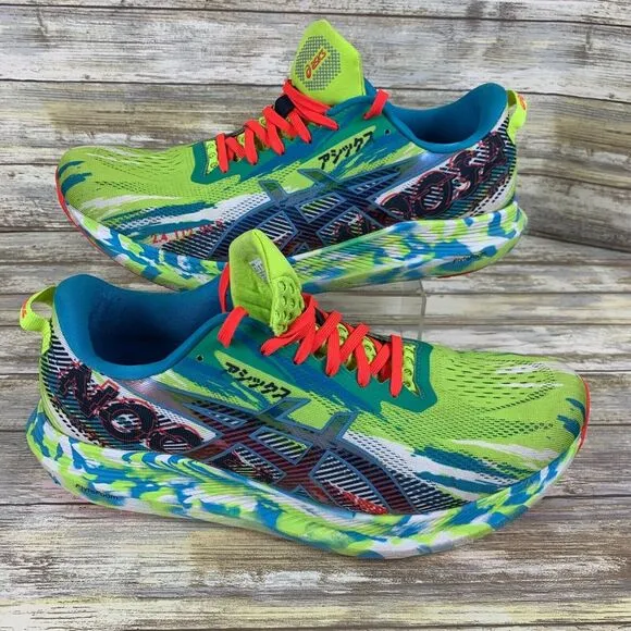 ASICS Shoes Mens 12 Green Color Injection Pack NOOSA TRI 13 Running Sneakers‎