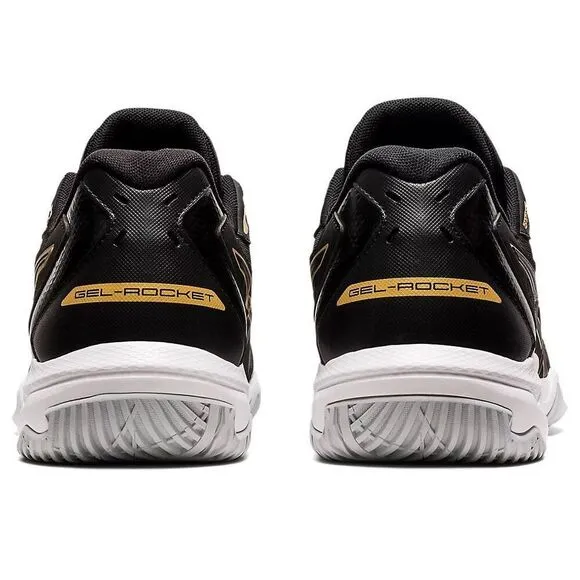 ASICS GEL-Rocket 10 Volleyball Shoes Men’s Size 11.5 Black/Gold 1071A054-002 NWB
