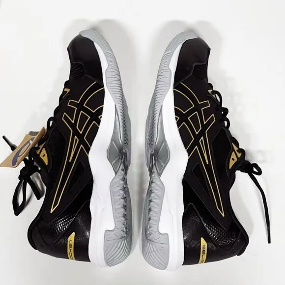ASICS GEL-Rocket 10 Volleyball Shoes Men’s Size 11.5 Black/Gold 1071A054-002 NWB