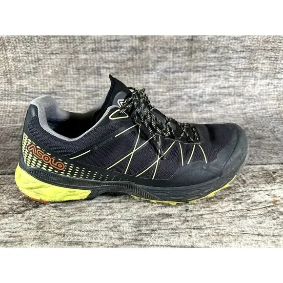 Asolo Men's Tahoe Mid GTX Gore-tex Hiking Boots Size 9.5 Black Yellow
