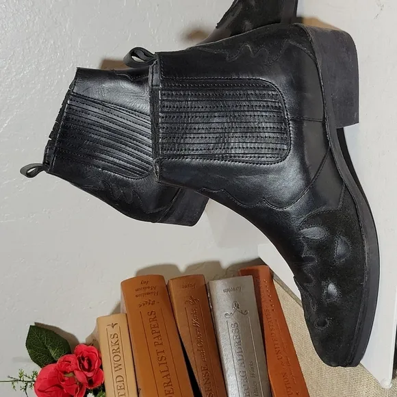 ASOS Leather Suede Overlay Ankle Boots 8