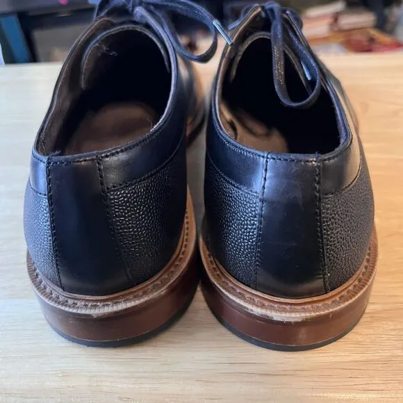 Aston‎ Grey Size 10 M  Lace Up Black Adayde Leather  Shoes MEN'S EUC Dressy