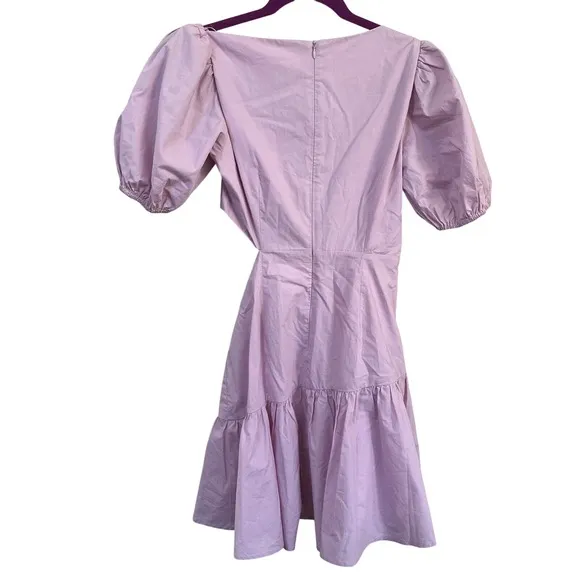 ASTR The Label Mayfair Dress Lilac Sz S Puff Sleeve Cut Out Anthroplogie Girly