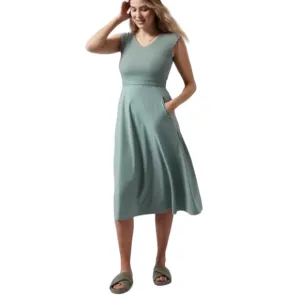 Athleta Ryder Midi Dress in Minimalist Gray Sz S