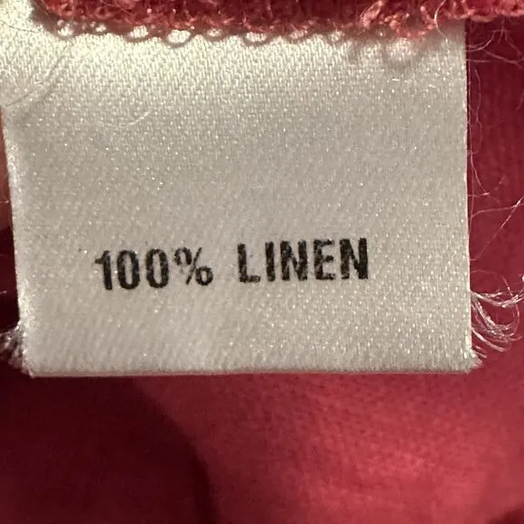 Austin Reed Women 6 Dress Maxi 100% Linen Sleeveless Red Minimalist Lagenlook