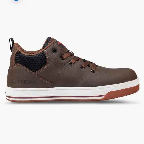 Avenger Work Boots Men's A712 Aluminum Toe Industrial Shoe size 7.5 new brown