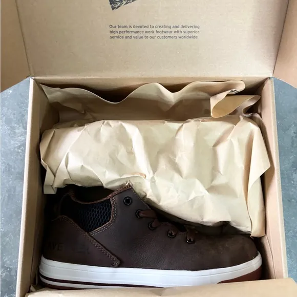 Avenger Work Boots Men's A712 Aluminum Toe Industrial Shoe size 7.5 new brown