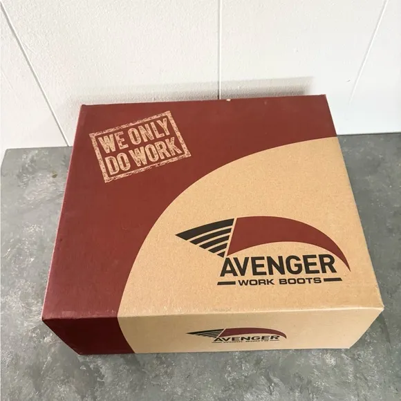 Avenger Work Boots Men's A712 Aluminum Toe Industrial Shoe size 7.5 new brown