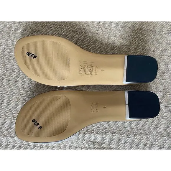 AZUREE CANNES sandals MACARO MULTI SLIDE DRESSY MULE WITH LOW HEEL 8