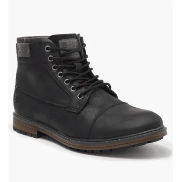 B45 by Bullboxer Staley Black Lace Up Side Zip Cap Toe Ankle Boots Men's Size 10