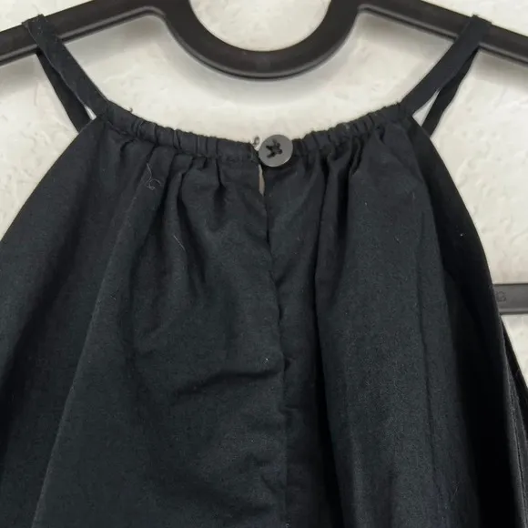 Babaton Aritzia Black Halter Savile Poplin Mini Dress 2XS Minimalist LBD Gothic