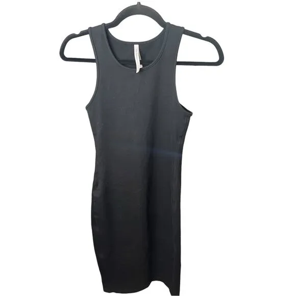 Babaton Black Sleeveless Bodycon Dress, Cocktails, Date, Minimalist, XS