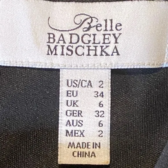 BADGLEY Mischka cape sheath dress size 2 luxury NWOT
