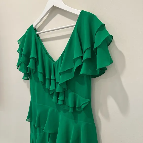 Badgley Mischka Mother of the Bride Groom Wedding Guest Grandma Formal Green 6