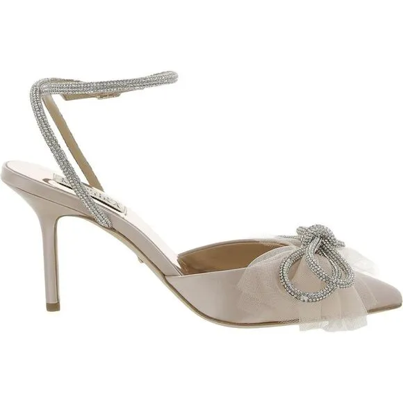 Badgley Mischka Womens Sacred Pink Embellished Dressy Heels Shoes New