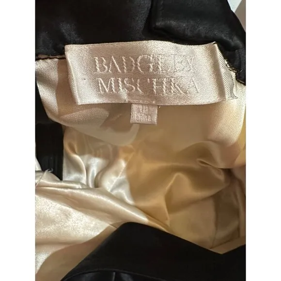 Badgley Mishka black ivory dress luxury whimsigoth lbd party holiday