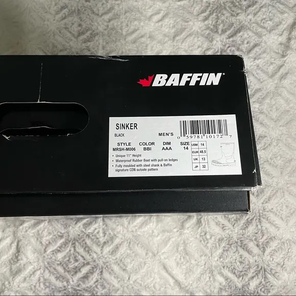 Baffin Sinker Mid Calf Rain Boots in Black