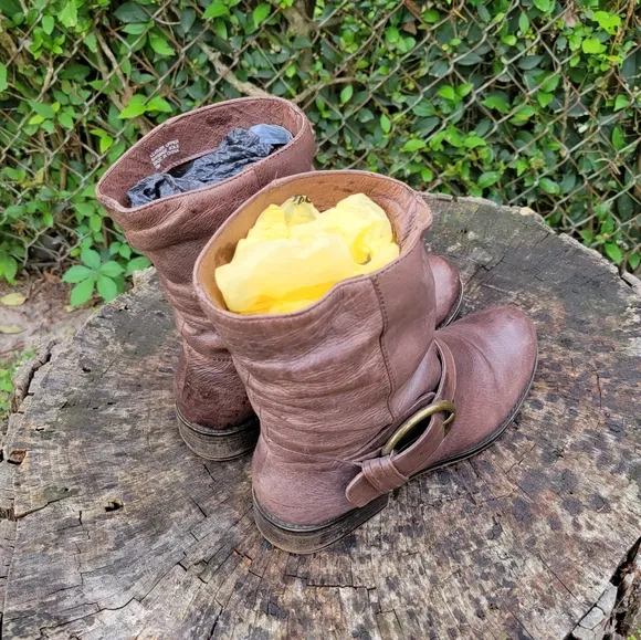 Bakers Genuine Leather Ankle Boots With Buckle Design