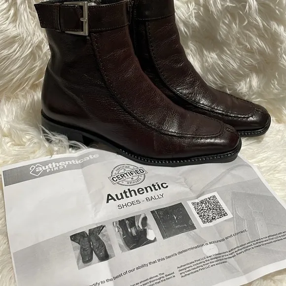 Bally brown Corian Ankle Boots size 37 made in Italy
