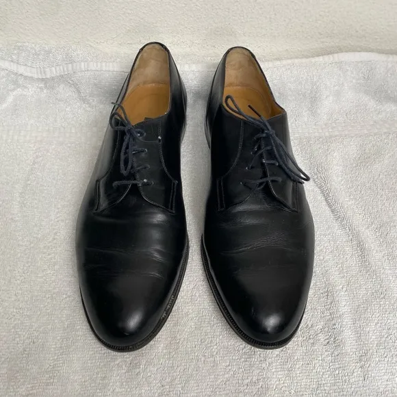 Bally Italy Men's Black Smooth Leather Romeo Dress Shoes Size 11 EEE Classic