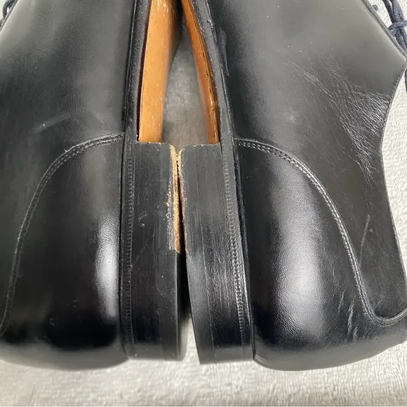 Bally Italy Men's Black Smooth Leather Romeo Dress Shoes Size 11 EEE Classic