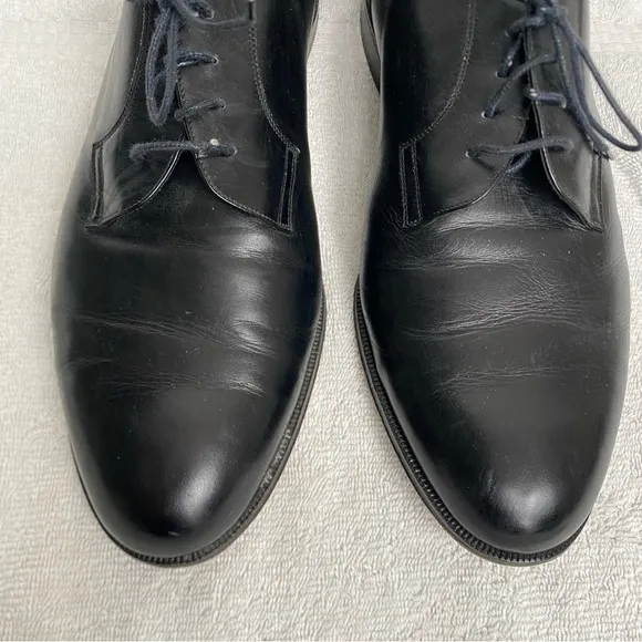 Bally Italy Men's Black Smooth Leather Romeo Dress Shoes Size 11 EEE Classic