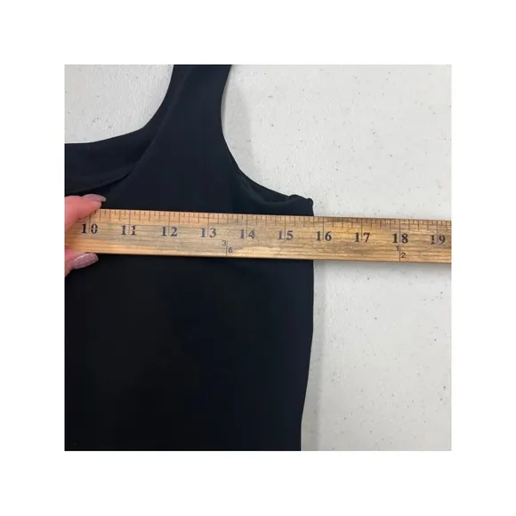 Banana Republic Black Sleeveless Maxi Dress M Minimalist Tank Stretch Knit