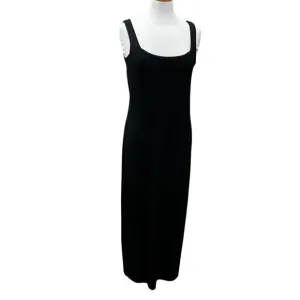 Banana Republic Black Sleeveless Maxi Dress M Minimalist Tank Stretch Knit