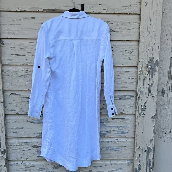 Banana Republic Heritage Scout Safari Linen Lagenlook Minimalist Midi Dress M