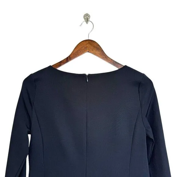 Banana Republic Ponte Dress 2 Tailored Black Quiet Luxury Formal Minimalist New