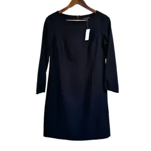 Banana Republic Ponte Dress 2 Tailored Black Quiet Luxury Formal Minimalist New