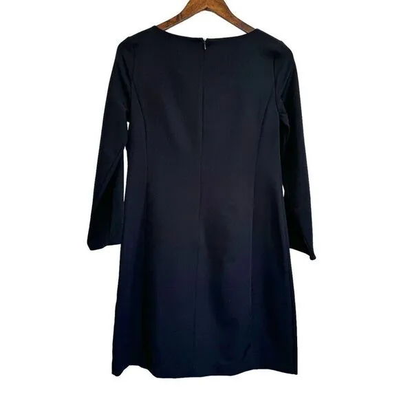 Banana Republic Ponte Dress 2 Tailored Black Quiet Luxury Formal Minimalist New
