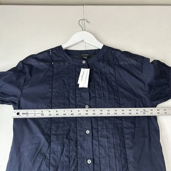 Banana Republic Womens Shirt Dress XXS Blue Minimalist Office Work Preppy 2024